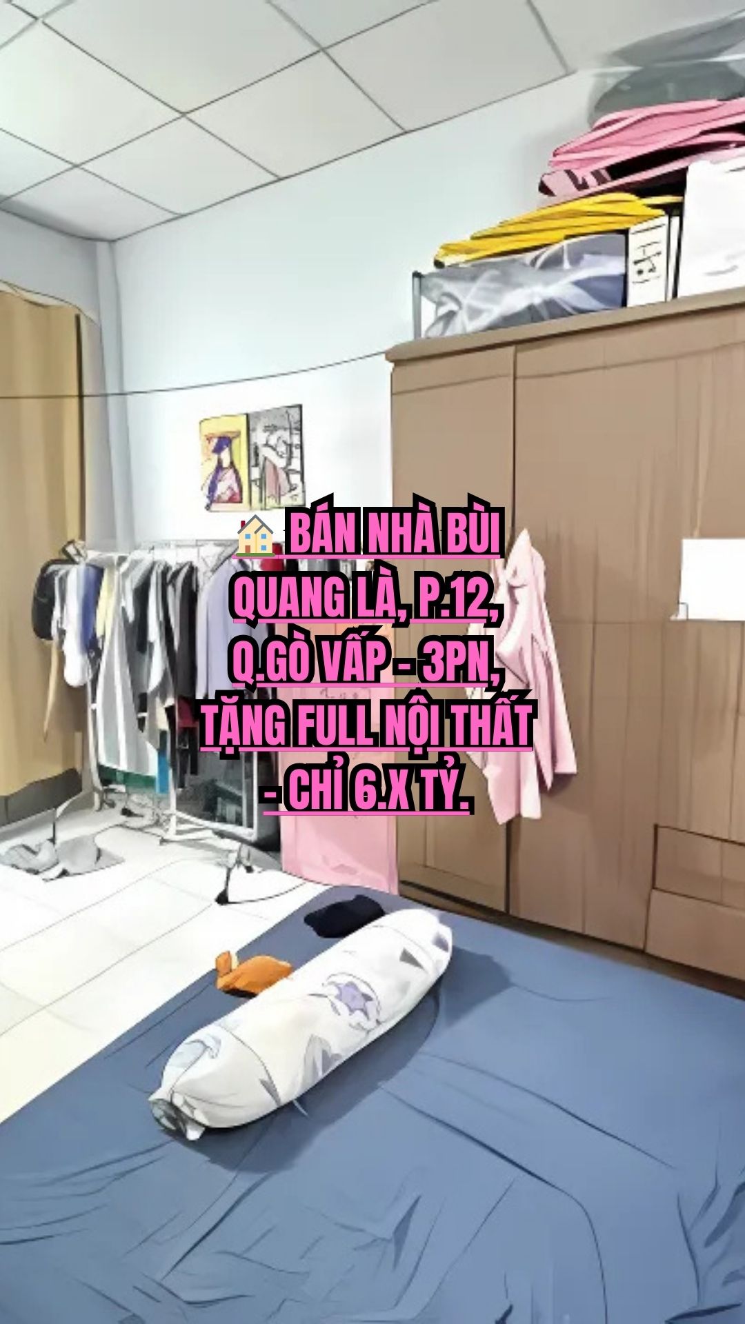 BÁN NHÀ BÙI QUANG LÀ, P.12, GÒ VẤP - 3PN, TẶNG FULL NỘI THẤT - CHỈ 6.X TỶ